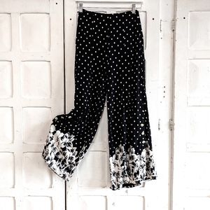 Anthropologie Chesapeake polka dot wide leg sz 0